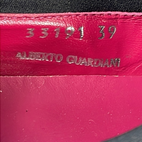 Alberto Guardiani Pull On Sneaker Patent Leather Cap Toe Jewel Studs Black 39 - Picture 15 of 17